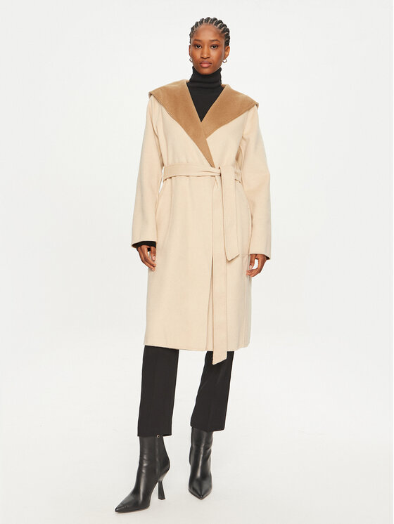 MICHAEL Michael Kors MICHAEL Michael Kors Płaszcz wełniany 77B6510M22 Beżowy Regular Fit