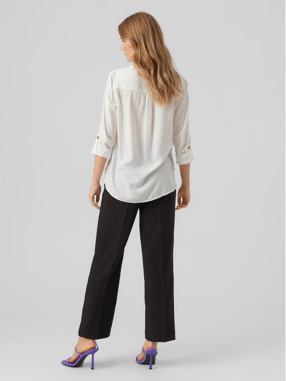 Vero Moda Vero Moda Marškiniai Bumpy 10275283 Balta Regular Fit