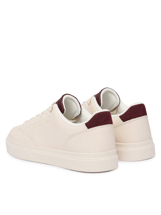 Tommy Hilfiger Tommy Hilfiger Sneakersy Th Feminine Cupsole Monogram FW0FW09606 Kremowy