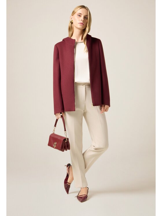 Oltre Oltre Pantaloni di tessuto P017R109099N002 Crema Regular Fit