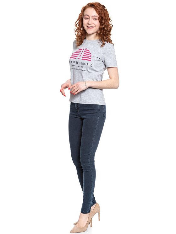 Lee Lee T-Shirt SUNSET TEE Szary Slim Fit