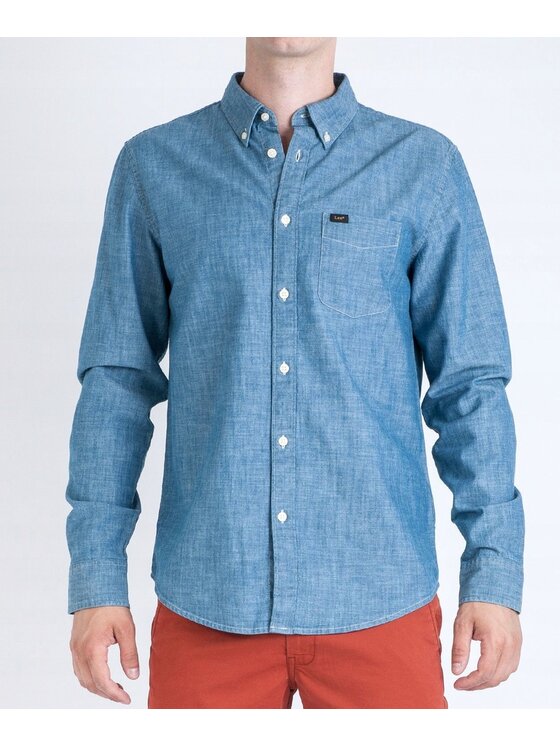 Lee Lee Camicia BUTTON DOWN Blu Regular Fit