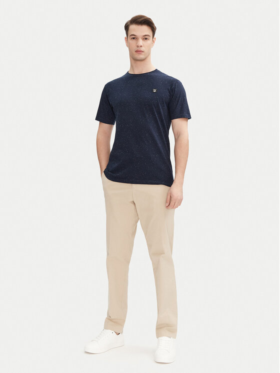 INDICODE INDICODE T-Shirt Carlsin 41-121 Dunkelblau Regular Fit