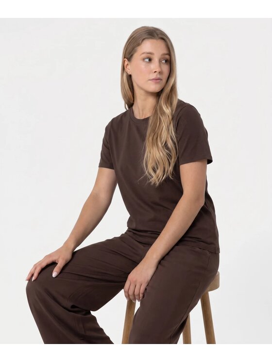 BASICLO BASICLO T-Shirt BSL-004-132 Brązowy Regular Fit