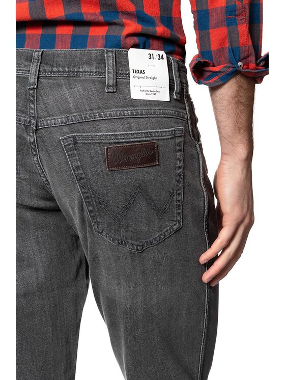 Wrangler Wrangler Spodnie materiałowe TEXAS Szary Straight Fit