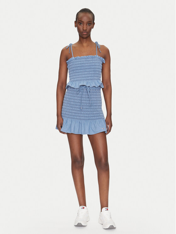 Tommy Jeans Tommy Jeans Mini sukně DW0DW20273 Modrá Regular Fit