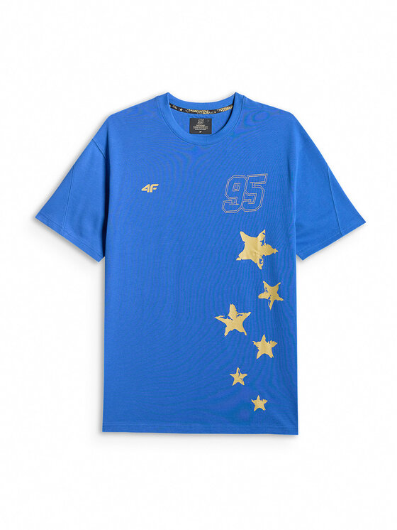 4F 4F T-Shirt MOTOSPORTS 2026 Niebieski Regular Fit