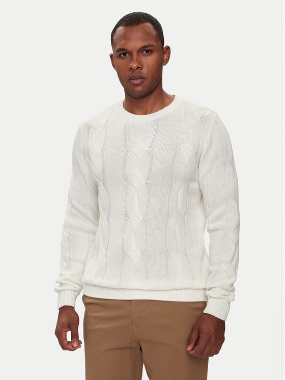 Lindbergh Lindbergh Džemper 30-805015 Bijela Relaxed Fit