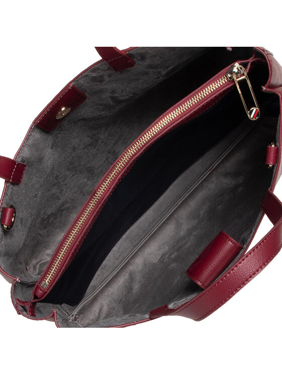 Tommy Hilfiger Tommy Hilfiger Handtasche Tommy Life Satchel AW0AW13409 Dunkelrot