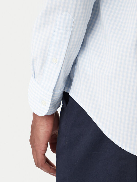 Tommy Hilfiger Tommy Hilfiger Cămașă Gingham MW0MW41713 Albastru celest Regular Fit