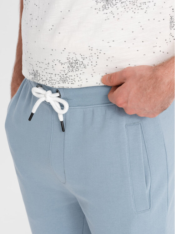 Ombre Ombre Teplákové kalhoty OM-PABS-0206 Modrá Regular Fit