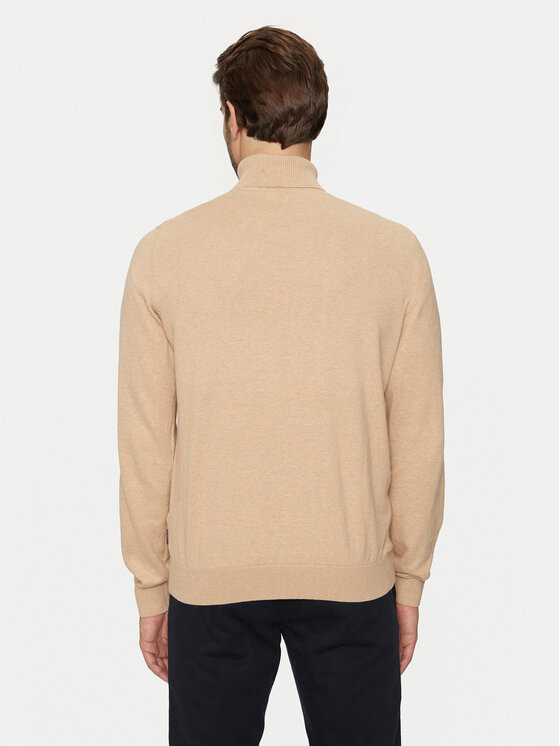 Bugatti Bugatti Rollkragenpullover 7700 65520B Beige Regular Fit