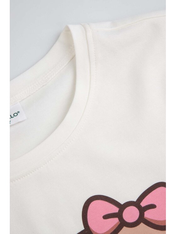 Coccodrillo Coccodrillo T-Shirt ZC6143234VGA-003 Kremowy Regular Fit