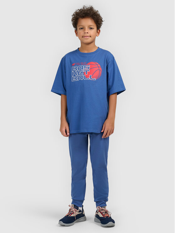 4F 4F T-Shirt THE GYM POWER Granatowy Loose Fit