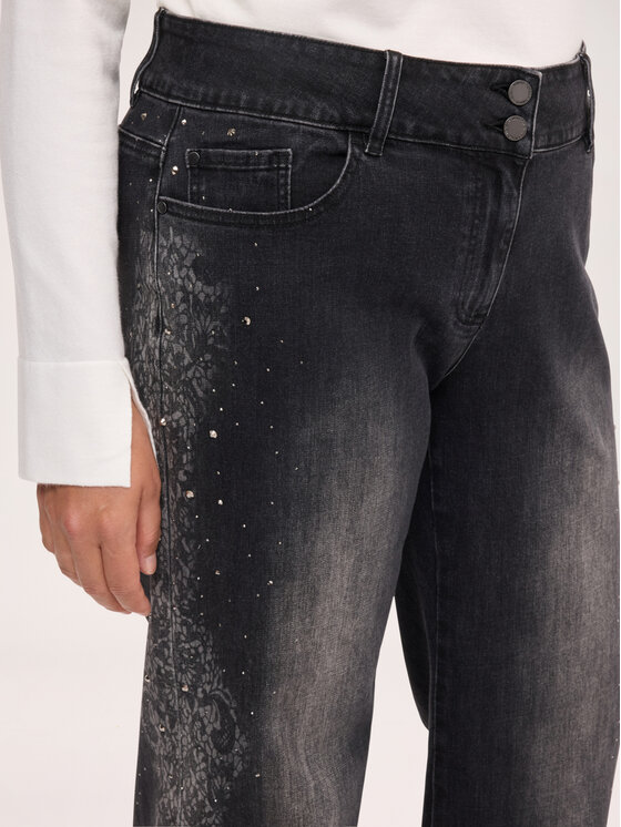 Fiorella Rubino Fiorella Rubino Jeansy P451T005371N023 Szary Flare Fit