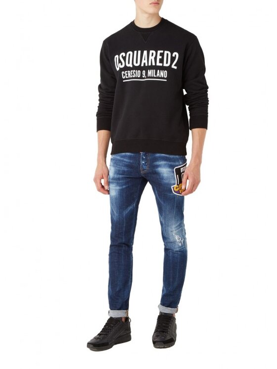 Dsquared2 Dsquared2 Mikina Ceresio 9 Cool Černá Regular Fit