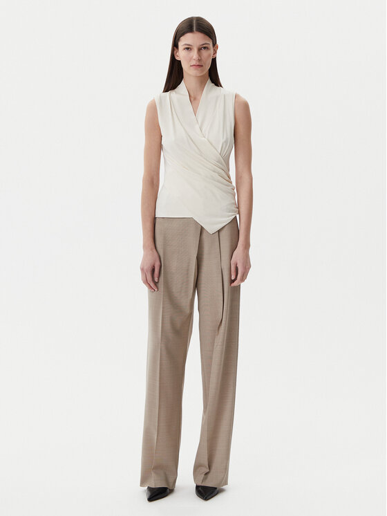 BOSS BOSS Blúz Euana 50537768 Ekru Regular Fit