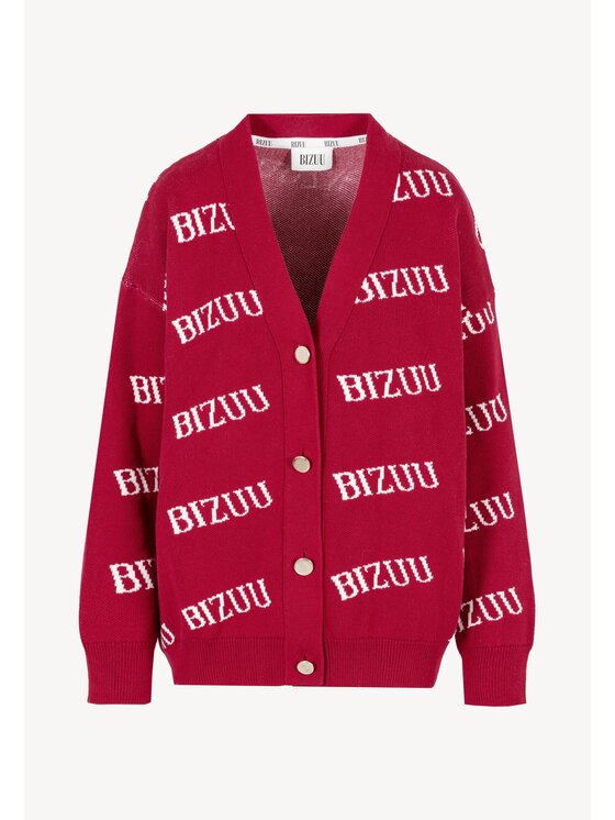BIZUU BIZUU Kardigan KYLE Červená Standard Fit