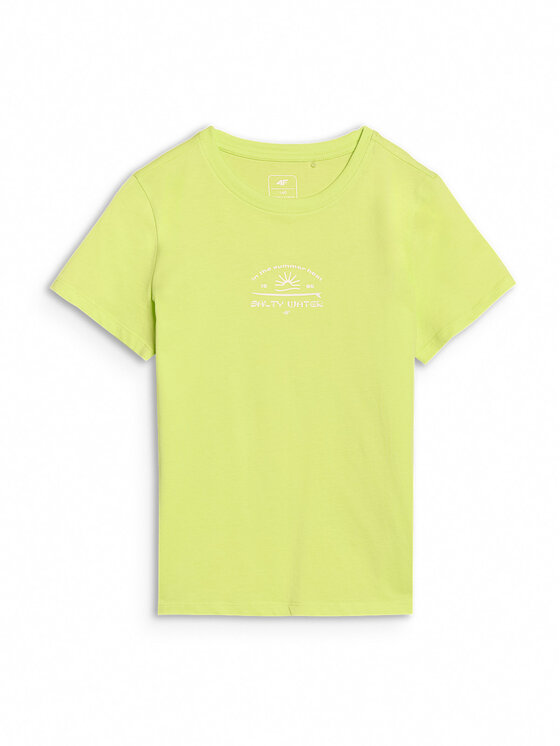 4F 4F T-Shirt SWELLS OF THE OCEAN Zielony Regular Fit