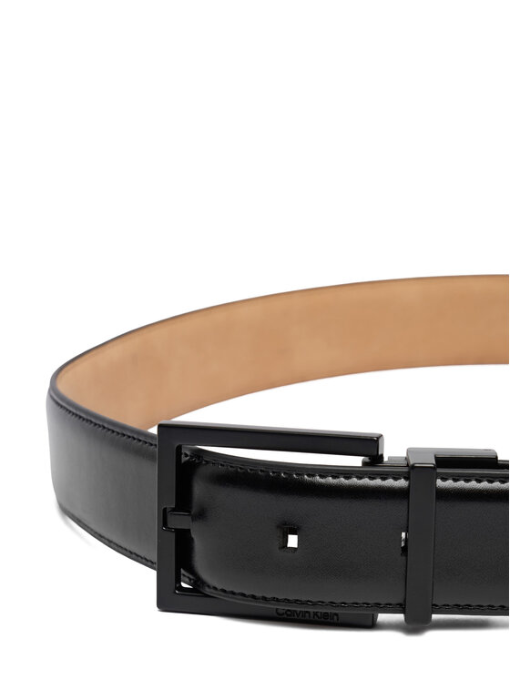 Calvin Klein Calvin Klein Vīriešu josta Square Buckle Smooth 32Mm Adj LV04D7026G Melns
