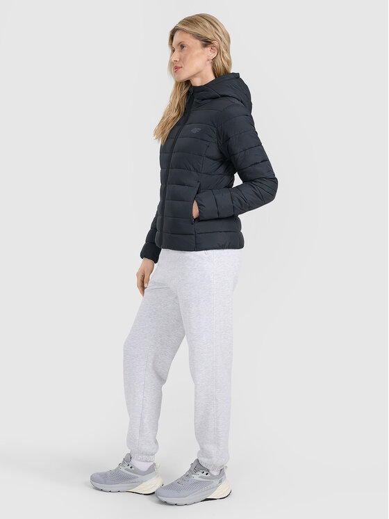 4F 4F Kurtka puchowa MIDSHOP TEXTILE Czarny Slim Fit