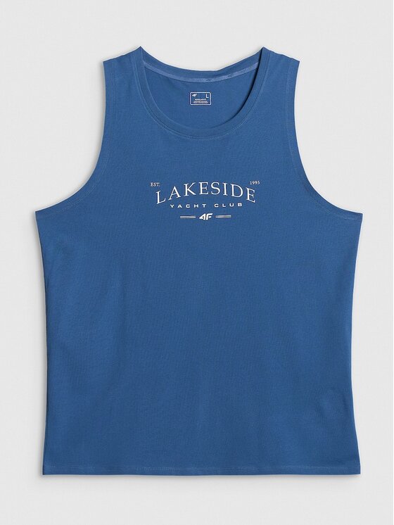 4F 4F Tank top 4FRSS26TSLEM331-033S Niebieski Regular Fit