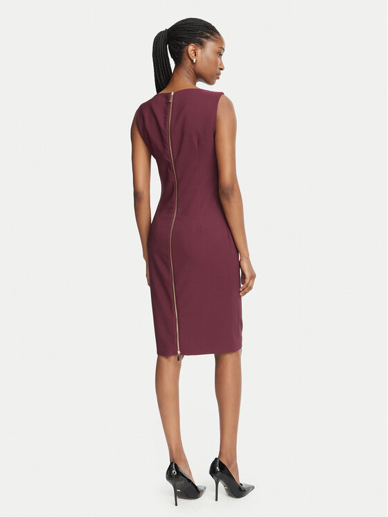 Fracomina Fracomina Rochie cocktail FR26WD2001W42901 Vișiniu Slim Fit