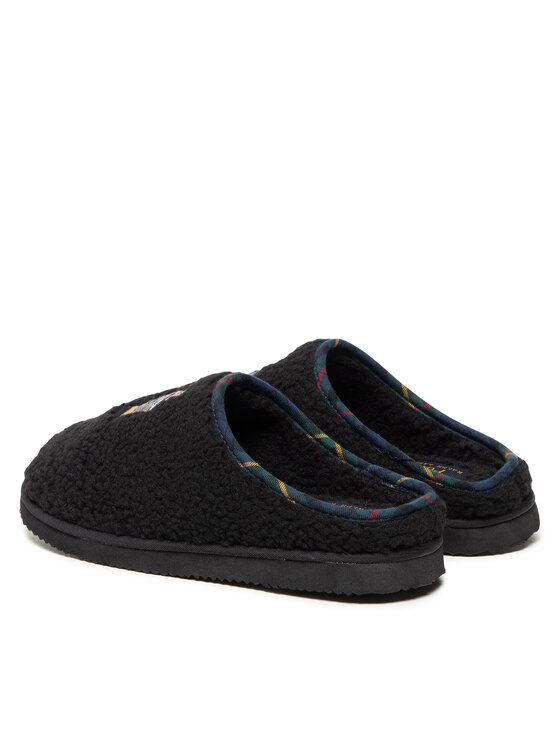 Polo Ralph Lauren Polo Ralph Lauren Παντόφλες Σπιτιού Charlotte Scuff Bear RF103286 Μαύρο