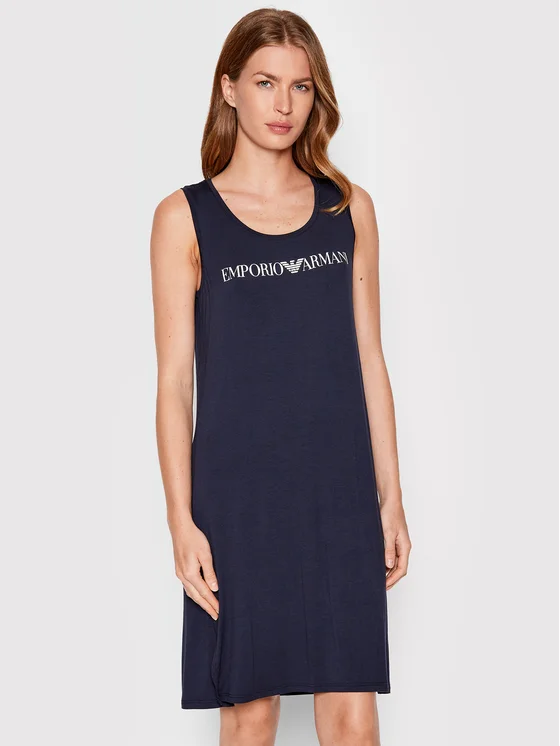 Emporio Armani Sommerkleid 262498 2R314 00135 Dunkelblau Relaxed Fit