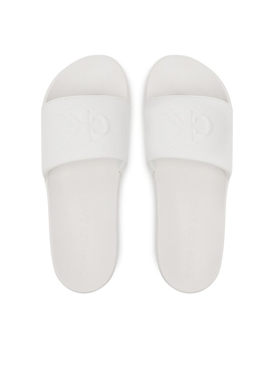 Calvin Klein Jeans Calvin Klein Jeans Şlapi Slide Hf Mono Cv YM0YM01282 Alb
