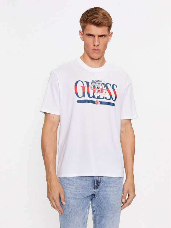 Guess T-krekls M3BI85 K9RM1 Balts Regular Fit