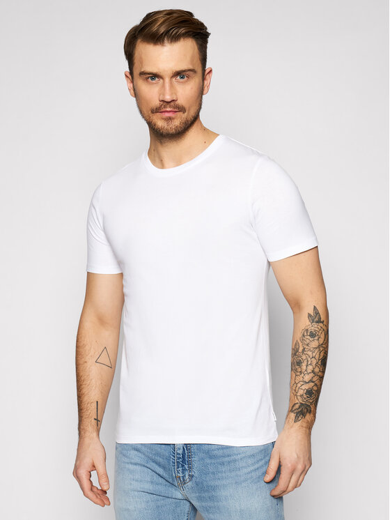 Jack&Jones Jack&Jones T-Shirt Organic Basic 12156101 Biały Slim Fit