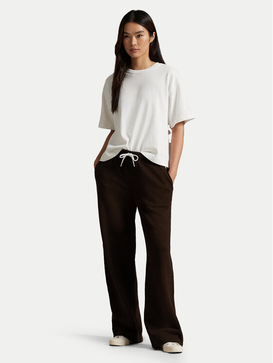 Polo Ralph Lauren Polo Ralph Lauren Spodnji del trenirke 211977959005 Rjava Wide Leg