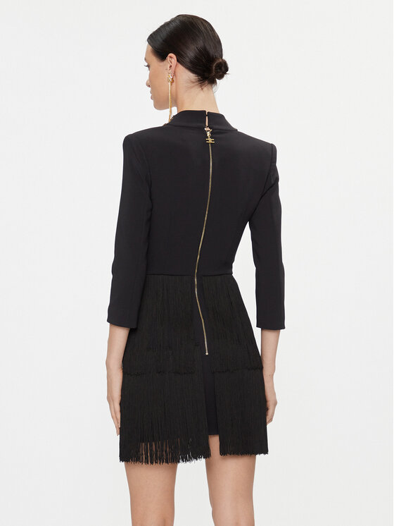 Elisabetta Franchi Elisabetta Franchi Koktel haljina AB-501-37E2-V780 Crna Regular Fit