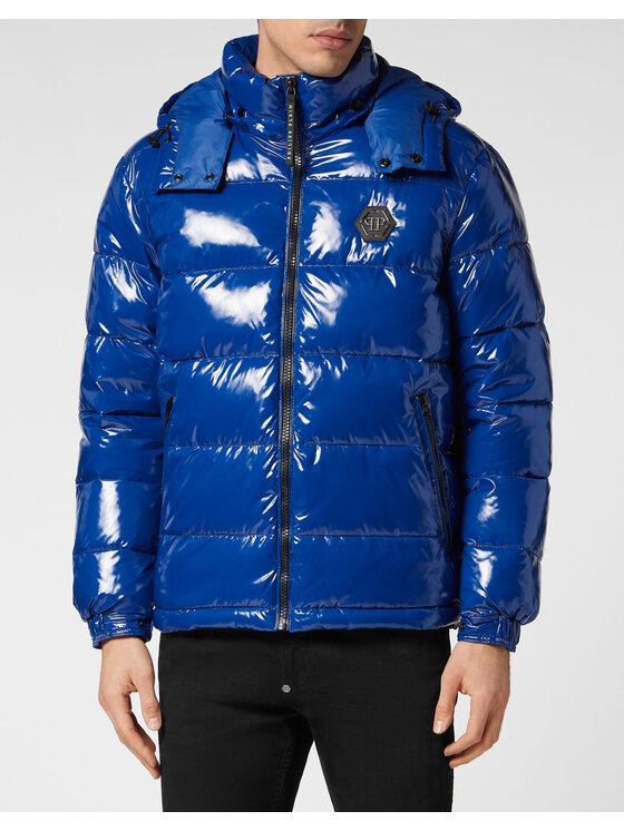 PHILIPP PLEIN PHILIPP PLEIN Giubbotto piumino 349 Celeste Regular Fit