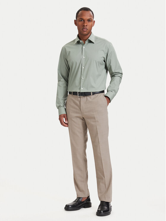BOSS BOSS Košeľa 50473265 Svetlo zelená Regular Fit