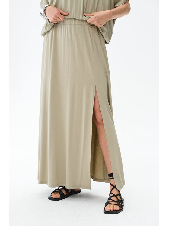 blue shadow blue shadow Spódnica maxi Spódnica Antique Khaki - 44/46 Zielony Regular Fit