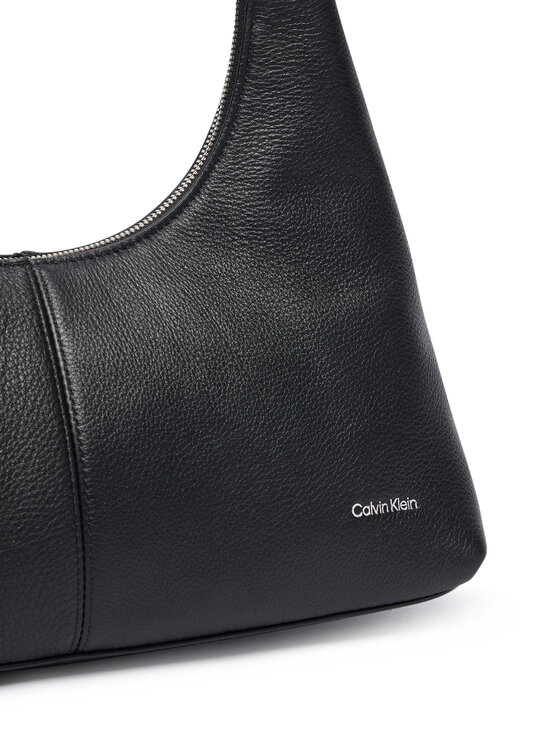 Calvin Klein Calvin Klein Torbica Slouchy Leather Shoulder Bag LV04F3657G Crna