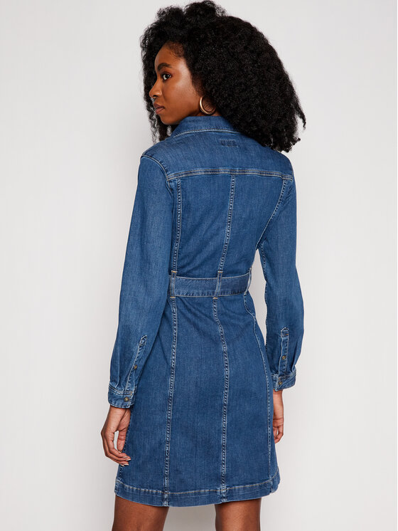 Pepe Jeans Džinsinė suknelė Julie Blue PL952800 Mėlyna Slim Fit • Modivo.lt