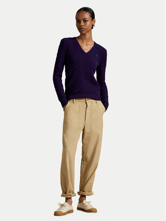 Polo Ralph Lauren Polo Ralph Lauren Sweter 211971866010 Fioletowy Slim Fit