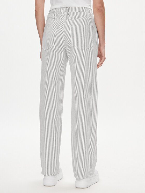 ONLY ONLY Kalhoty z materiálu Merle 15312896 Bílá Wide Leg