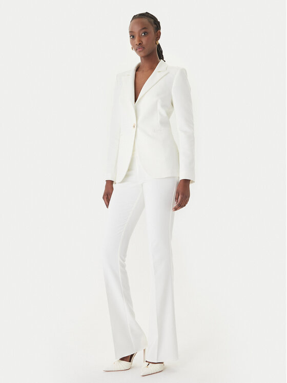 Rinascimento Rinascimento Spodnie materiałowe CFC0127876003 Biały Slim Fit