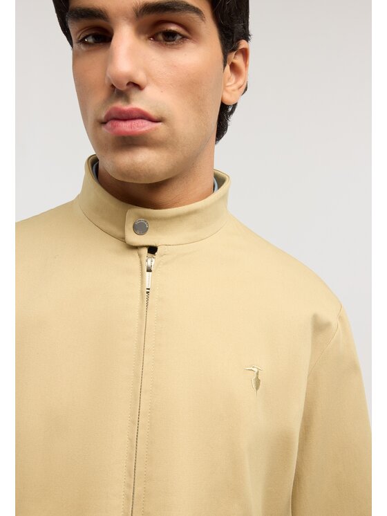 Trussardi Trussardi Płaszcz zimowy R027M000051N012 Kremowy Regular Fit