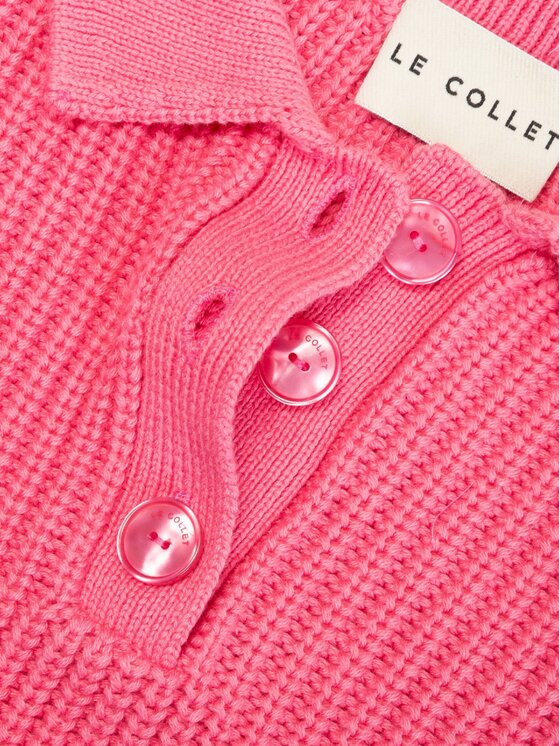 Le Collet Le Collet Sweter ZURI Różowy Oversize