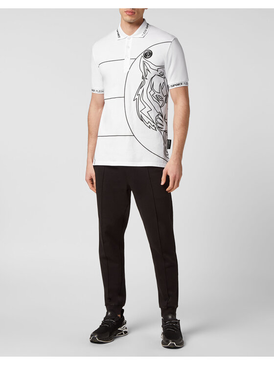 Plein Sport Plein Sport Polo 569 Biały Slim Fit