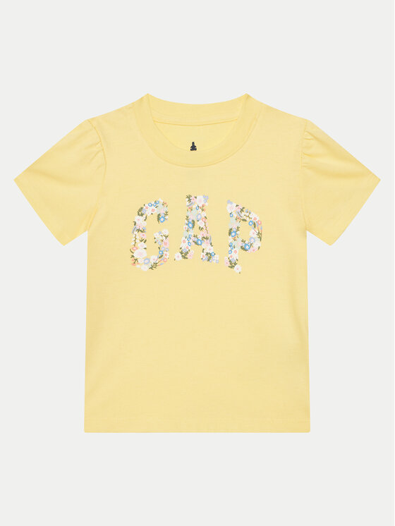 Gap Gap T-shirt 736118-00 Žuta Regular Fit