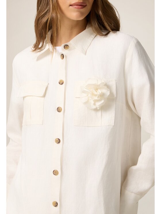 Oltre Oltre Camicia 5197J000751N011 Bianco Over Fit