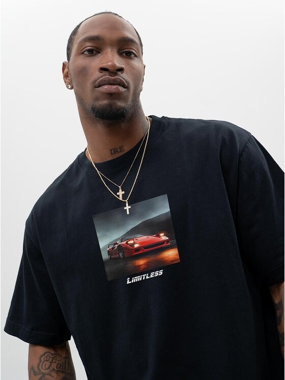 MyStars MyStars T-Shirt 130500 Czarny Oversize