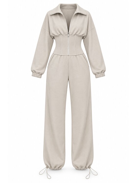 Agatha Studio Agatha Studio Dres A26ZS-KA-K61 Beżowy Regular Fit