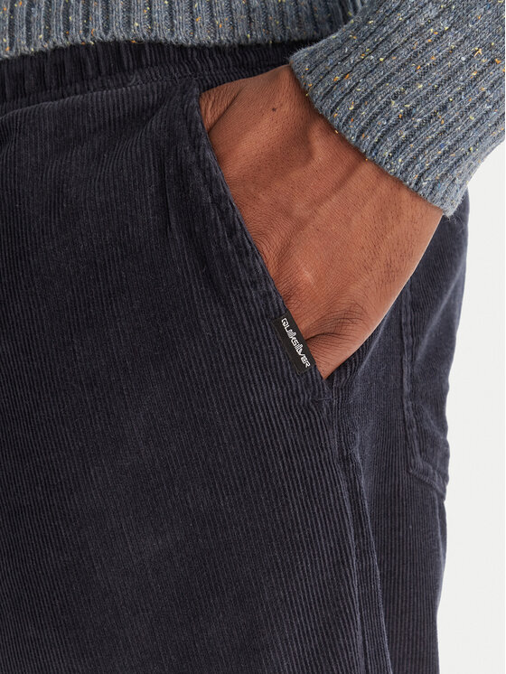 Quiksilver Quiksilver Pantaloni din material Taxer EQYNP03315 Bleumarin Loose Fit